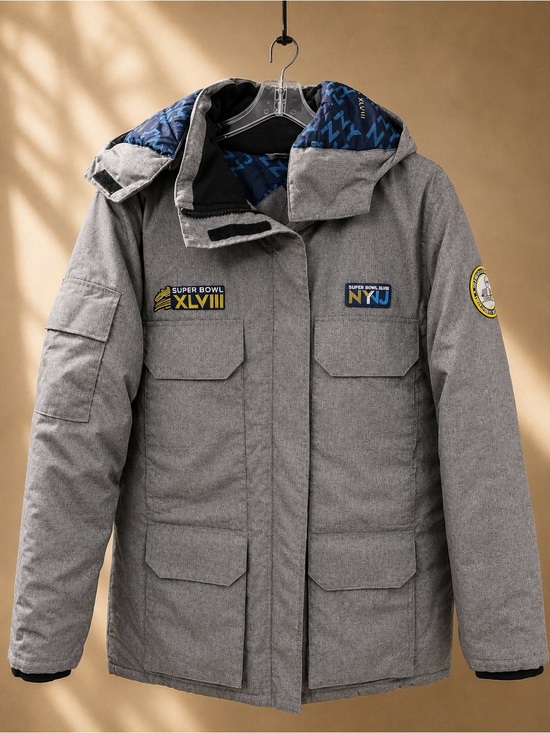 NFL Other - NFL Super Bowl XLVIII NY NJ Parka Jacket Gray Hooded Coat Large Official License
